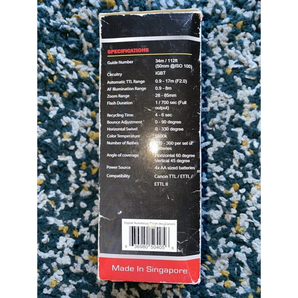 Bower SFD35C Power Zoom Flash for Canon